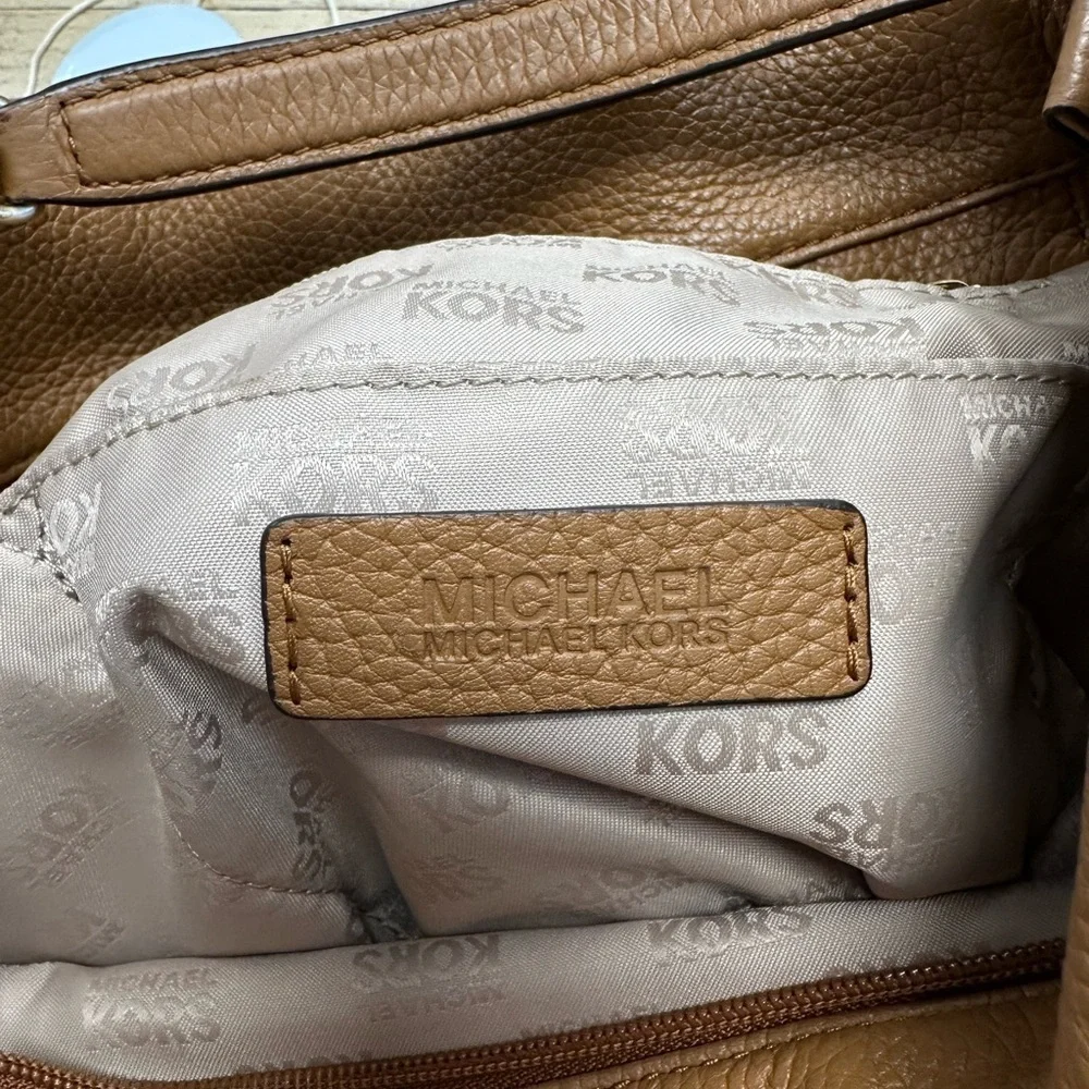 Michael Kors Whipstitch Leather Shoulder Bag